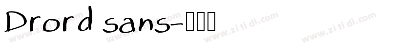 Drord sans字体转换